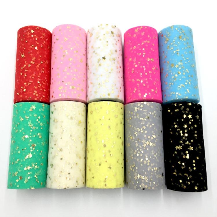 DIY Sequin Tulle Hair Bows Handmade Materials Fancy Color Romantic Decoration