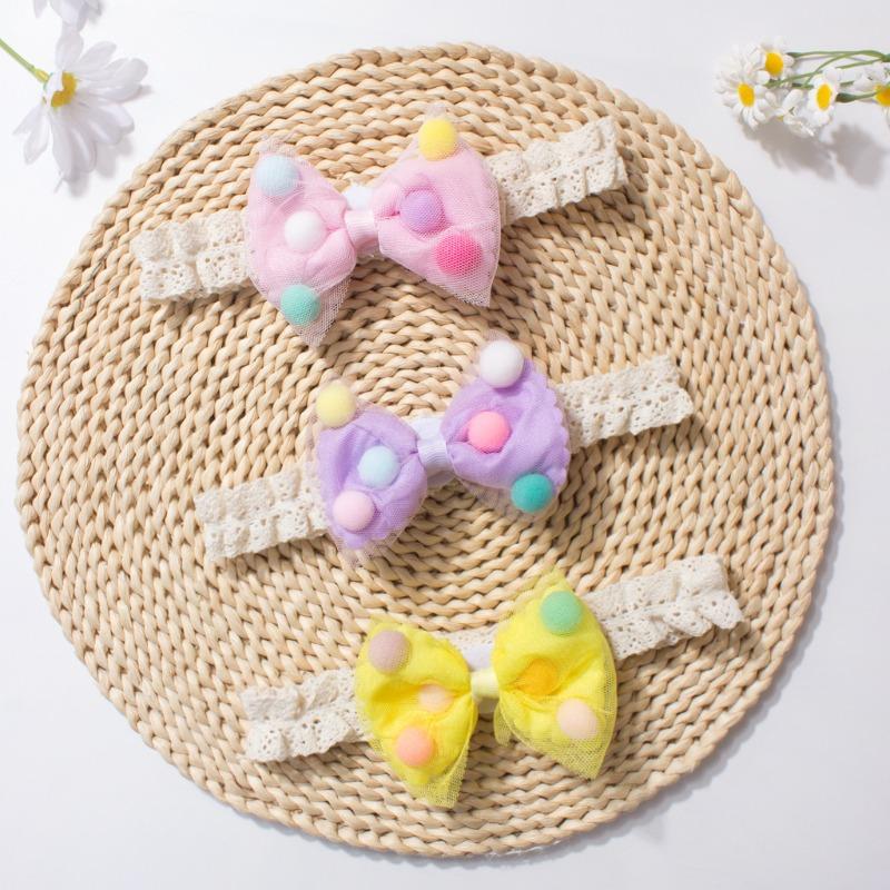 New baby lace headband, cute bow baby fontanelle headdress, children's jewelry