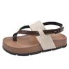Platform sandals women's summer wear 2025 new retro fashion versatile skirt toe Roman beach shoes