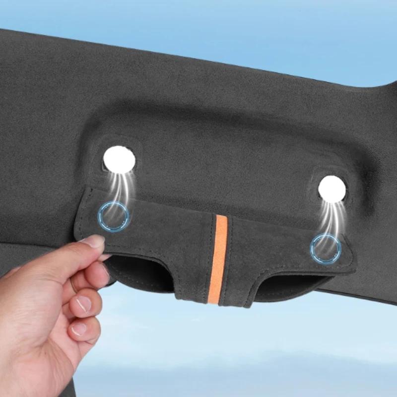 For ZEEKR 001/009/007GT 2021-2026 Interior Magnetic Glasses Case Suede Glasses Storage Box Car Styling Modified Accessories