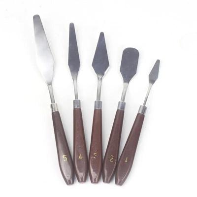 5 Teile/satz Ölgemälde Schaber Palette Messer Aquarelle Feine Acryl Gouache Farbe Spachtel Pick Farbe Mischen Werkzeuge Künstlerbedarf