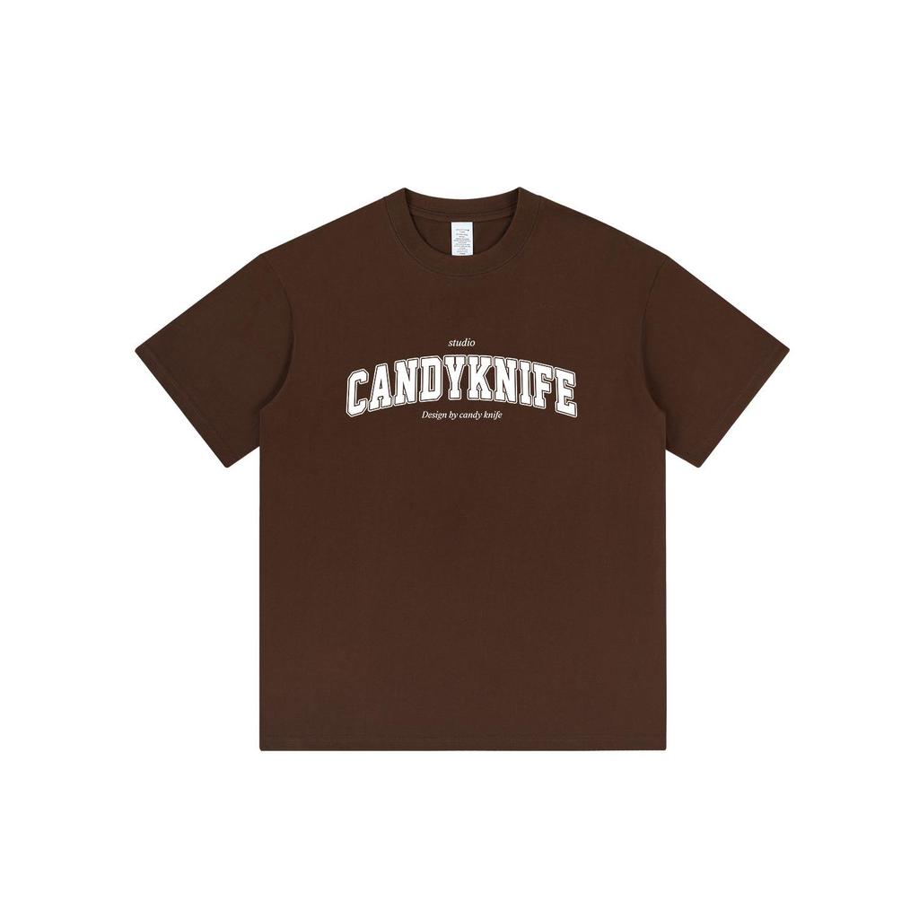 Niche Minimalist Retro Men's Cotton Letter Print T-Shirt - Summer Trendy Loose Fit