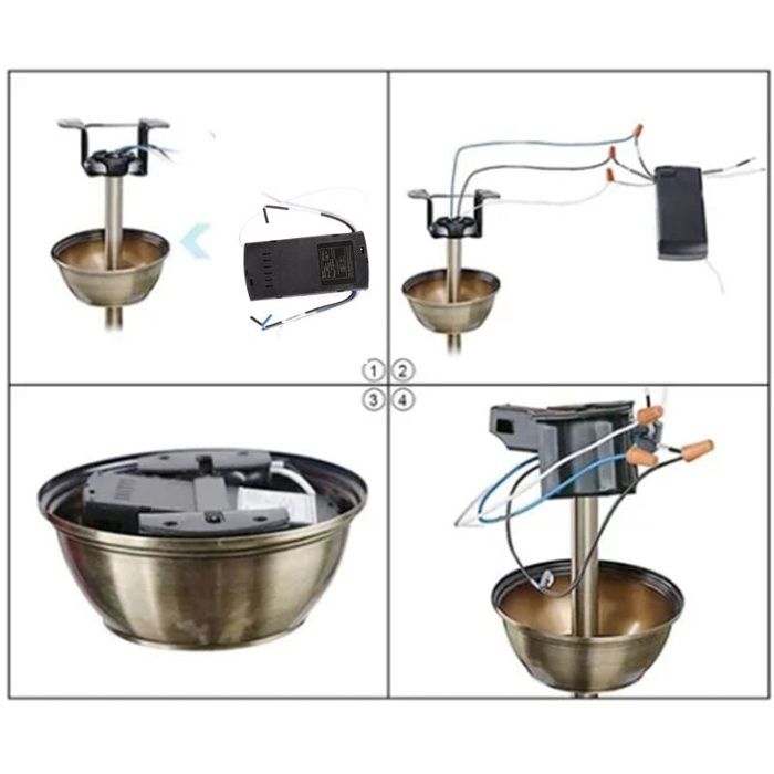 Kit télécommande universelle pour ventilateur de plafond – 3 vitesses & éclairage, RF 433 MHz, compatible Hunter/Harbor Breeze