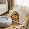 Foldable Dog House Detachable Cooling Dog Cave Cat Bed Portable Pet Tent  Indoor