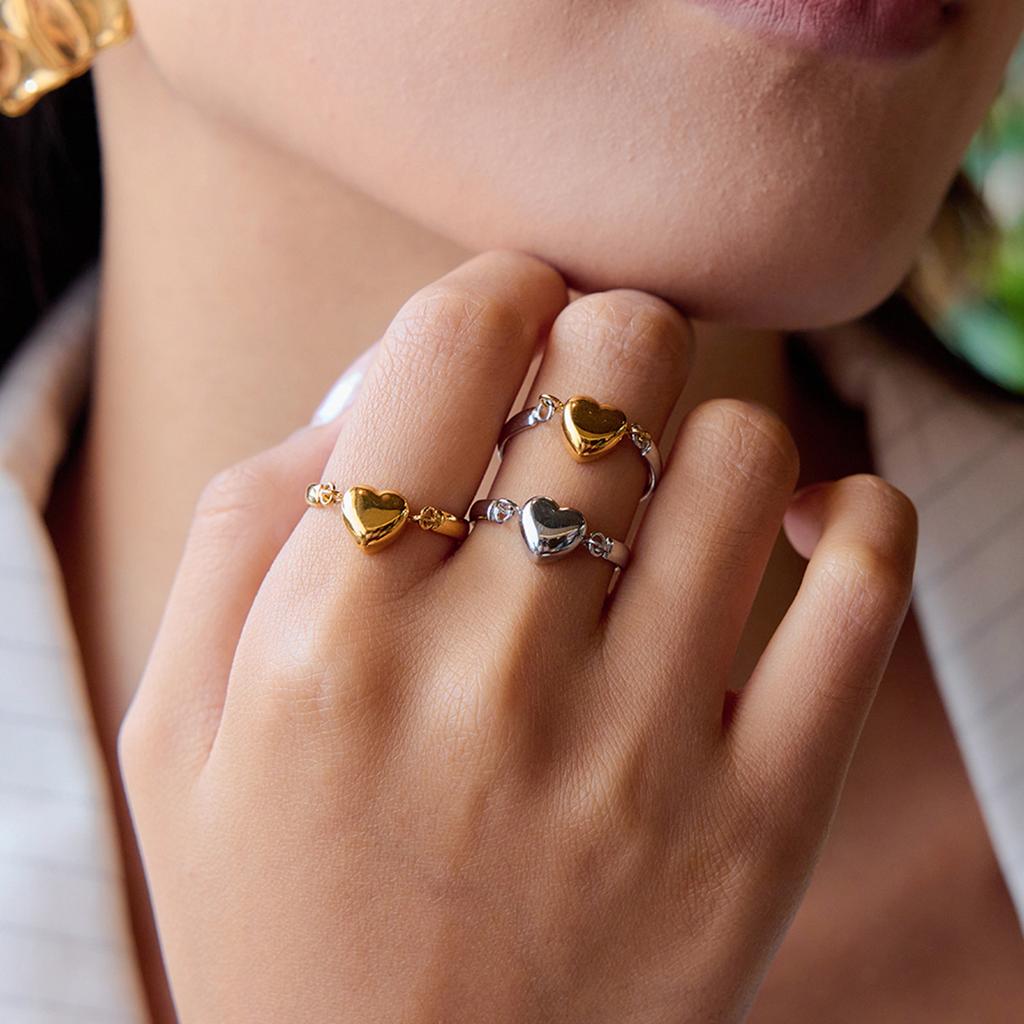 European and American love ring titanium steel does not fade jewelry niche design ring stainless steel ring