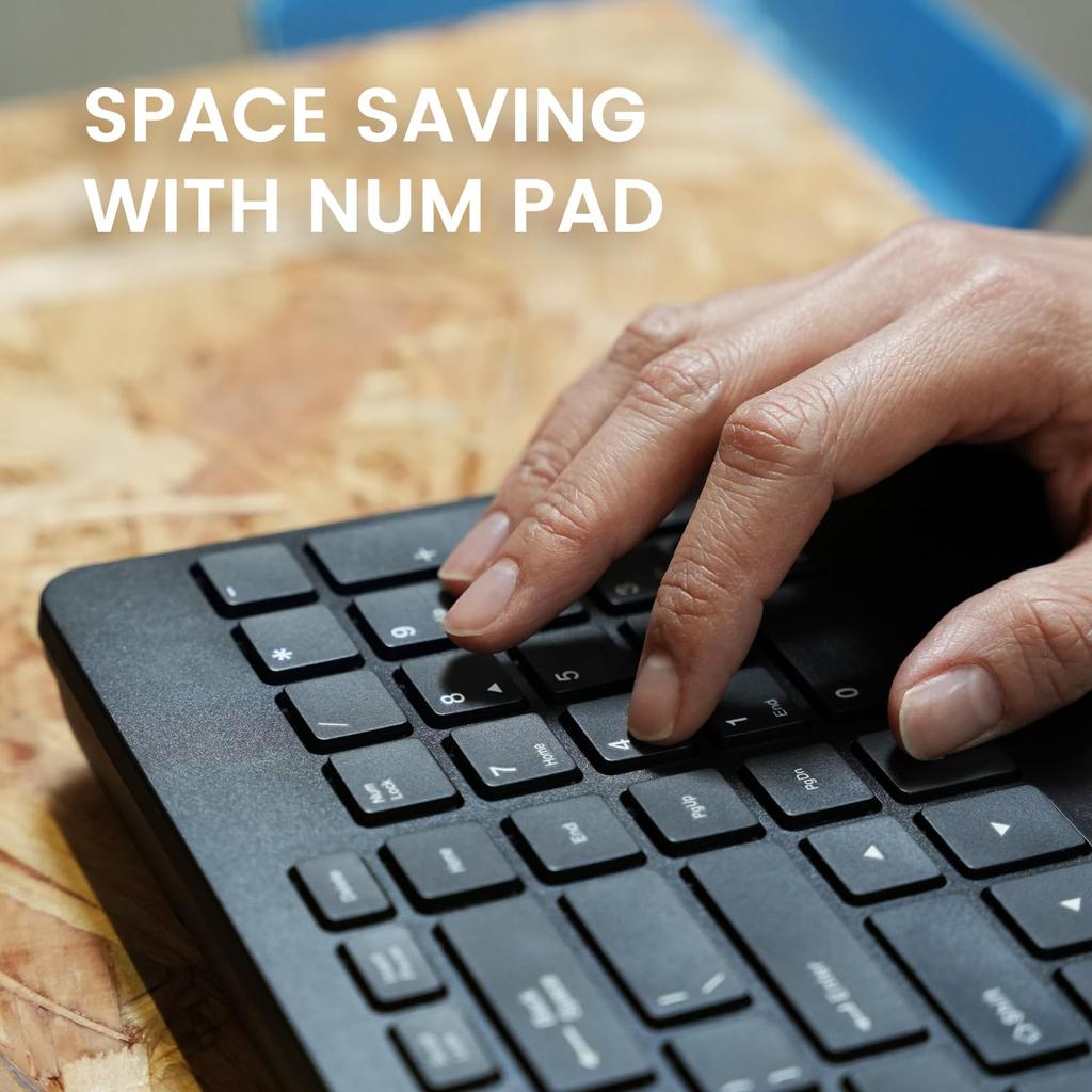 PERIBOARD-538 US Wired Compact Keyboard with Trackball