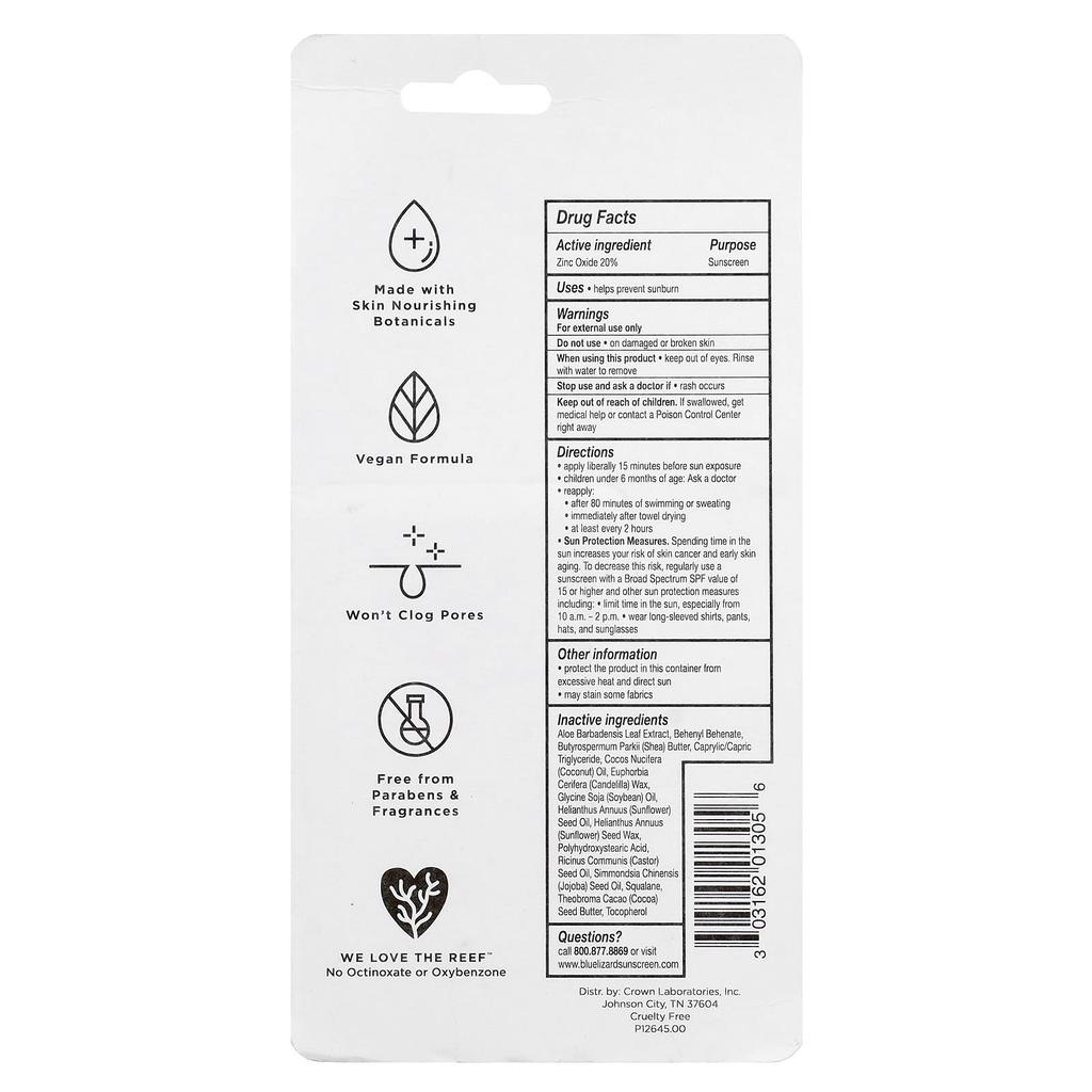 Sensitive, Mineral Sunscreen Stick, Spf 50+, 14G(0.5Oz)