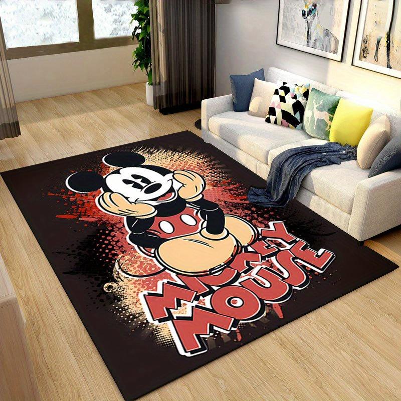 1 szt. Dywanik z wzorem Myszki Miki i Minnie Disneya Dywanik Obszarowy Antypoślizgowy Dywanik Prać Ręcznie Mata Podłogowa Odpowiednia do Salonu Sypialni Wystrój Domu