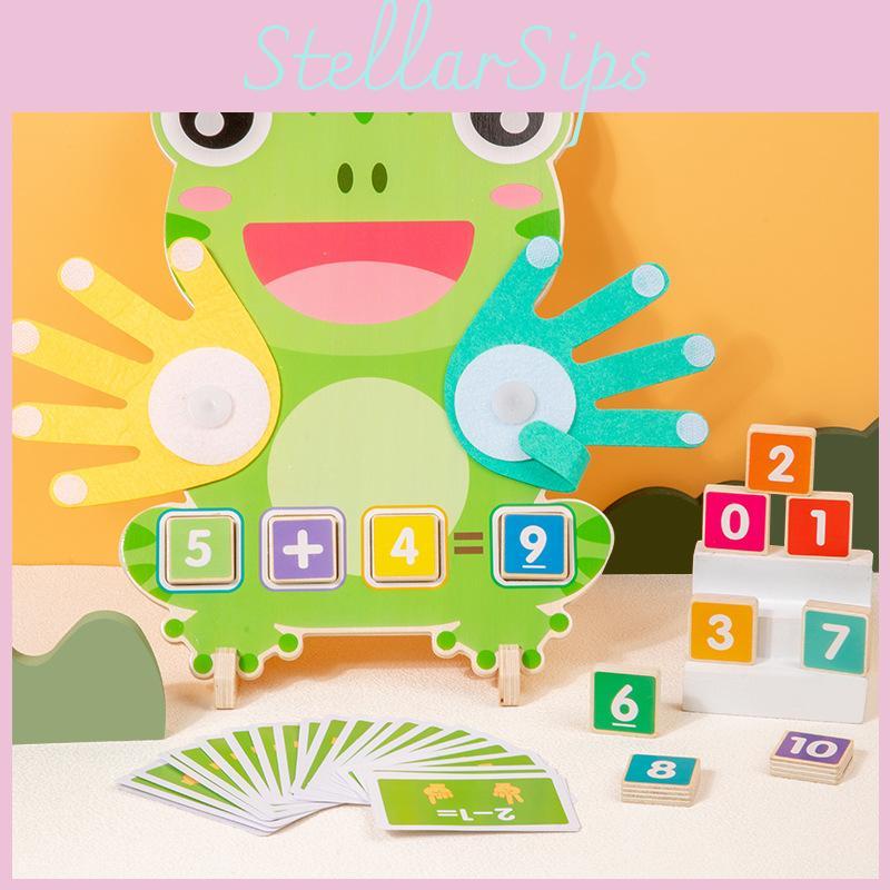 Wooden Educational Toy For Kids Frog Number Math Puzzle For Early Learning