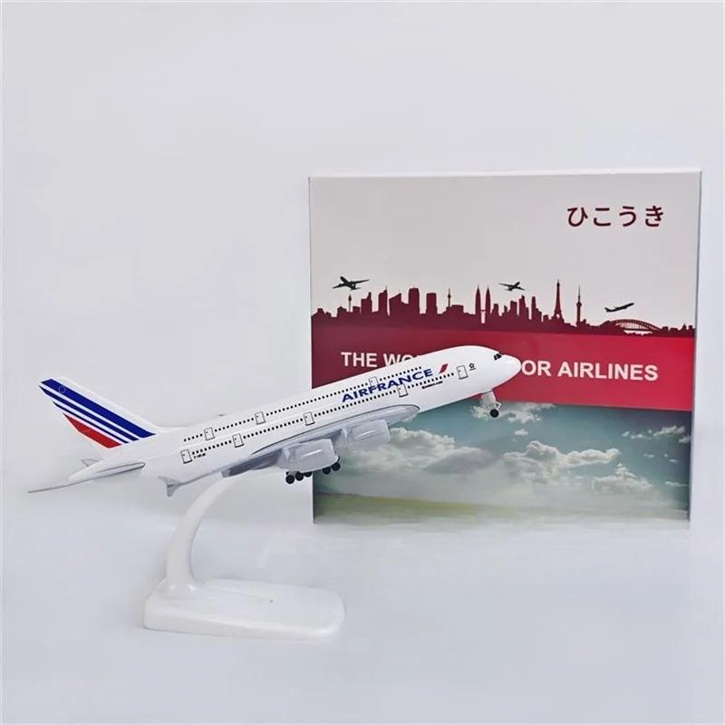 1/400 Model Planes A380 France Airline Alloy Airplane Kids Toys Airbus A380 Collectible Miniature Airplane Display Model