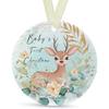 Babys First Christmas Ornaments 2025 Babies First Christmas Ornament Baby's 1st Christmas Ornament for New Baby Ornament for Boys Girls Round Ceramic
