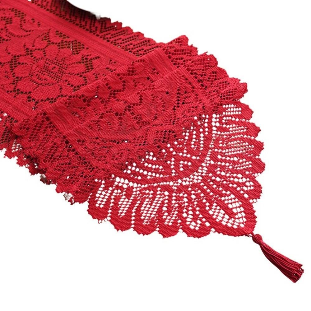 With Tassel Table Runner Lace Table Decoration Retro Dining Table Mat  Home Decoration