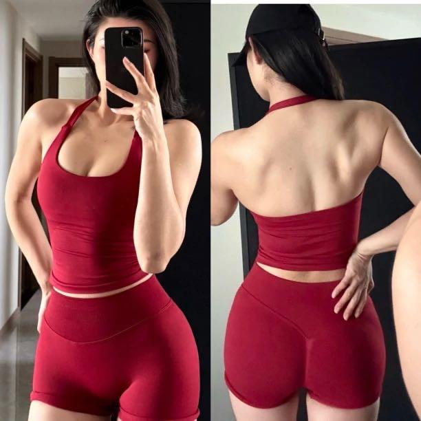 Women's Square Neck Deep Open Back Halter Bralette - Thick Straps, Slim-Fit, Removable Pads, Outerwear-Friendly