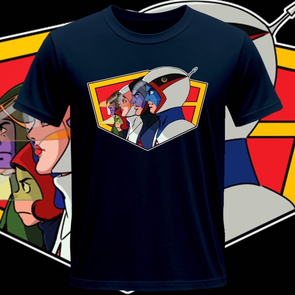 Kreskówkowy T-shirt graficzny Battle of the Planets Gatchaman nadruk t-shirty Unisex bawełniany Vintage okrągły dekolt Koszulki Krótki rękaw