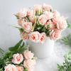 Artificial Flower Nice-looking Weather-resistant Exquisite Modern Simple Artificial Rain Rose for Lover