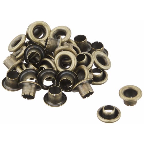 Ichinen Access Family Tool Eyelets #300 (Double-Sided Head), Antique Gold, 20 Pairs, 56067
