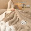 Lambswool Coral Fleece Thick Winter Blanket - Soft, Warm Throw for Office, Sofa, or Naps
