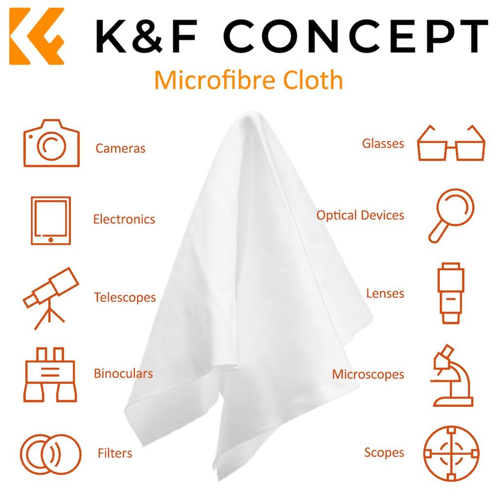 Concept Cleaning Pack of 20 For Monitors K&F Cloth, Cameras, Lenses, Smartphones, iPhones, Tablets, iPads, Glasses, Smartphones,