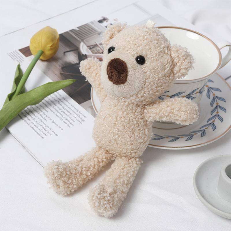 Hot! 20 Cm High Bear  Doll  Backpack  Pendant Solid Color Plush Stuffed Animal Bear Toy
