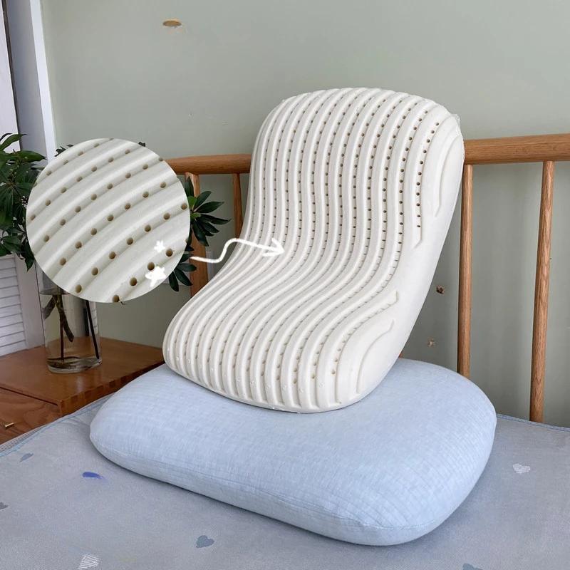 

Подушка из латекса 38x60 см, пара подушек из натурального каучука, для домашнего использования, защита шеи, внутренние и внешние наволочки для взрослых