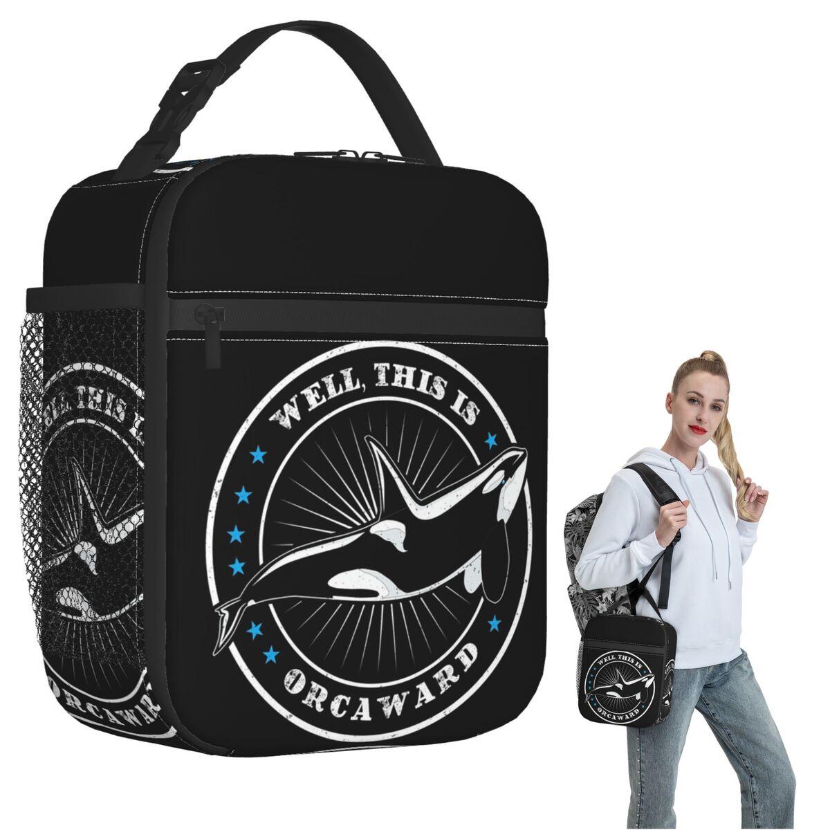 Well This Is Orcaward Orca Whale Sea Predatory Fish Insulated Lunch Bag for Women Children Food Boxes Thermal Lunch Box Tote One Size