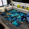 Blue Marble Carpet for Living Room Luxury Home Decorations Sofa Table Large Area Rugs Bedroom Bedside Foot Pad Non-slip Mat