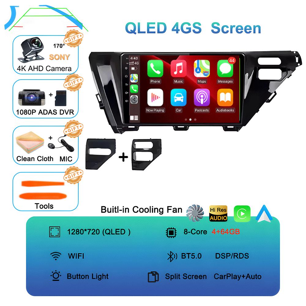 For Toyota Camry 8 XV 70 2017 2018 2019 2020 Android 14 Car Stereo Radio Navigation GPS Multimedia Player Headunit