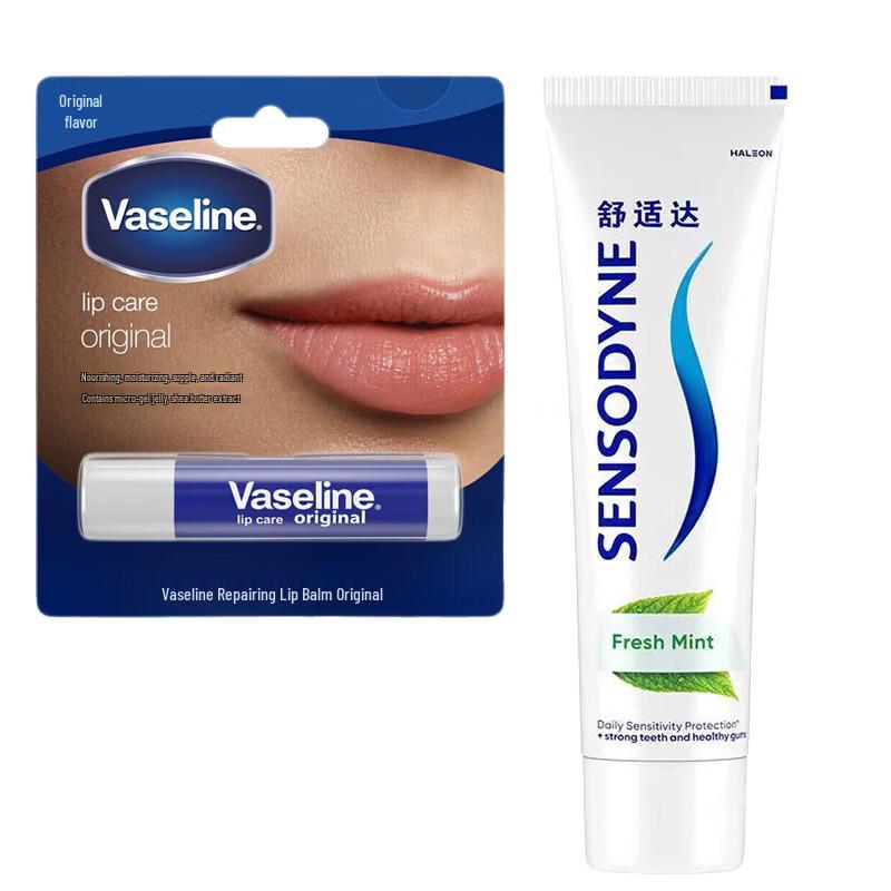 

Sensodyne Toothpaste & Vaseline Lip Balm Bundle