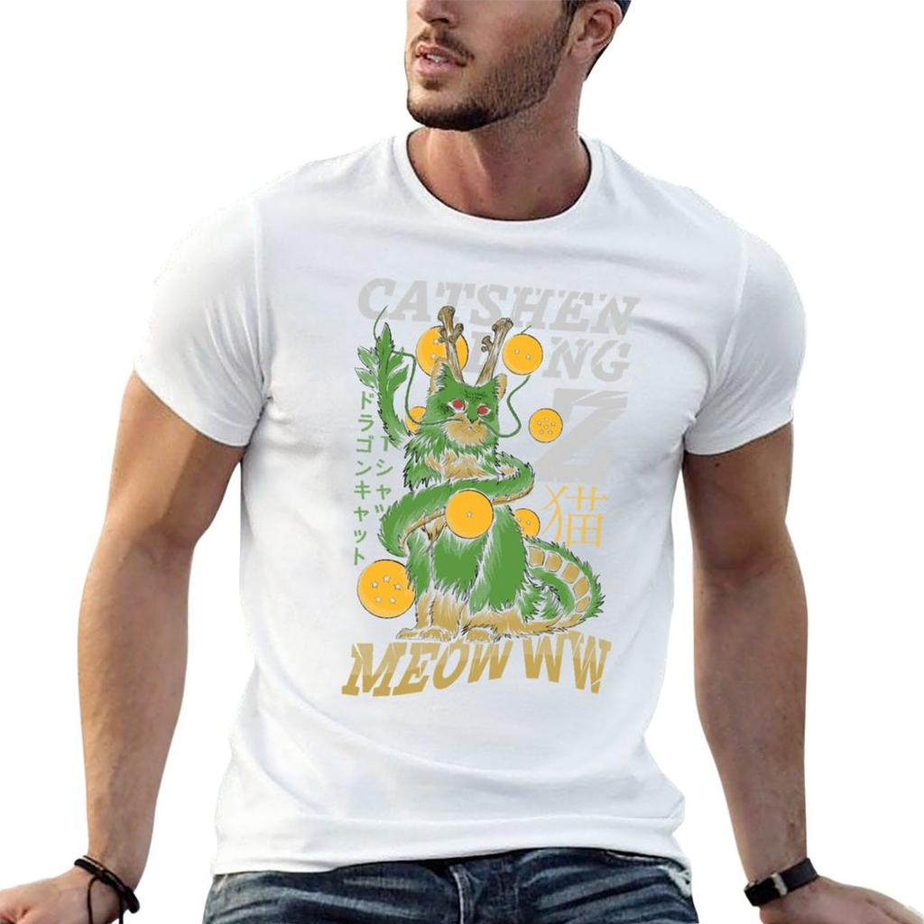 CatShenLong Z TShirt Casual Fashion Short Sleeve Cotton TShirt