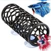 Plastic Betta Fish Hideout Cave Hide Decoration Hollow Design Betta Fish Tunnel Tube Suction Cup Small Hole