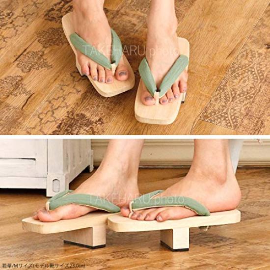 Takeharu Made in Japan with Paulownia Easy to Long Improves Core Balance Training with a Diamond Size L Single-Toothed Geta, Wood, Tengu-style Geta,