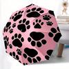 1pc Paw Prints Automatic Open 8-Rib Windproof Umbrella, Travel & Commuting, Suitable for All Seasons