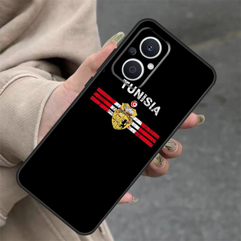 Tunisia Flag Map Case For OPPO Reno 11 11F 10 Pro 4Z 5Z 8T 5 6 7 8 Lite OPPO Find X5 X6 Pro X2 X3 Lite Cover