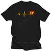 Hot Sale Short Sleeve Printed Fashion T Shirt Man Cotton Hilarious Comic Men And Women Heartbeat Spain Gift Gray Male Tshirts