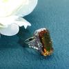 New Arrival Affordable Luxury Fashion Graceful European and American Style Citrine Bring In Wealth and Treasure Cut Out Carved Ring for Women