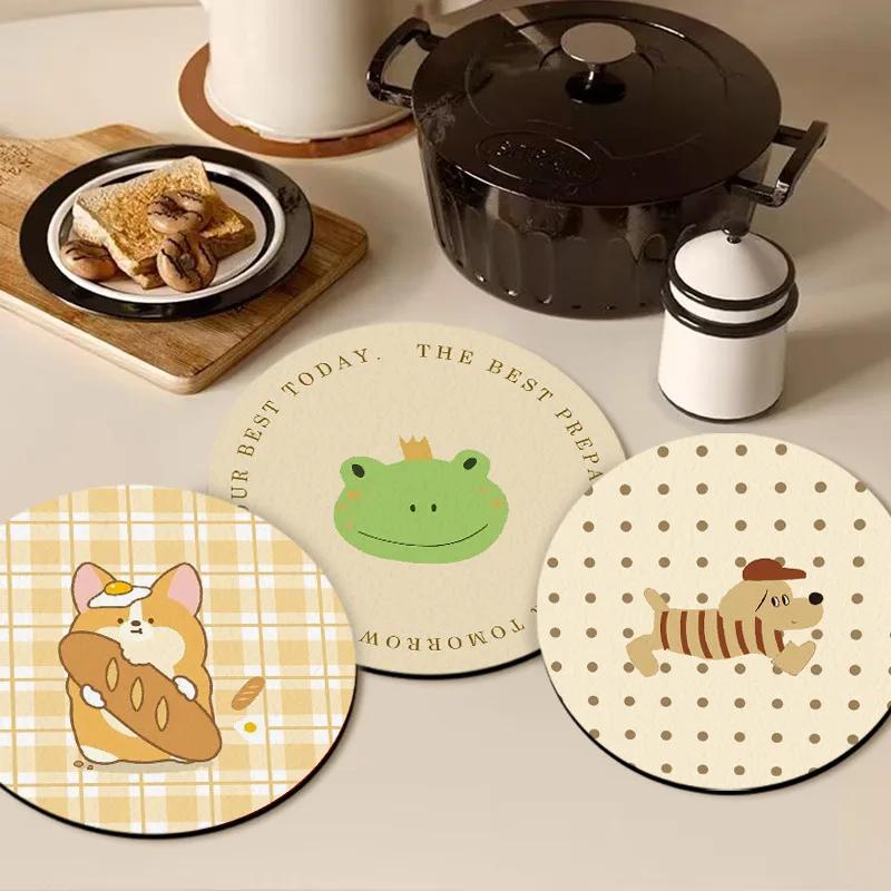 Cartoon Animal Coasters Creative Rubber Heat Insulation Mat Home Kitchen Waterproof Non-slip Plate Table Cup Jewelry Photography