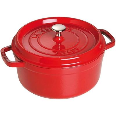 Staub Cocotte Rund Kirsebær Stor Håndstøbt Emaljeret Gryde IH Kompatibel Japansk La Cocotte Round "Pico 26cm" [Autoriseret Produkt] 40509-840