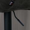 Bar Stool Kitchen Stool Designer Stool, Height-Adjustable, with Footrest, 51 cm x 59 cm x 117 cm, Dark Gray + Black