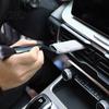 Long-term Use Car Brush Cleaning 2-in-1 Soft Bristles Portable Efficient Good Elasticity Anti-deform Arced Handle Comfortable Grip Bristle