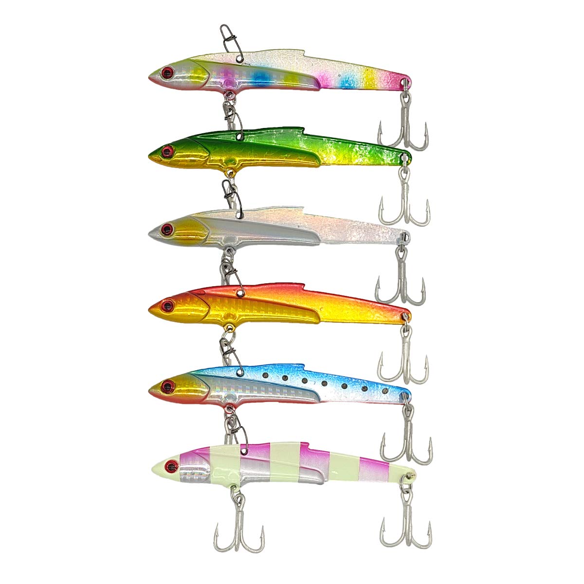 

Orurudo Fishing Tackle [Metal Vibration BIG] 6-Color Set, 10.6cm, 45g (Color A), for Large Bluefish, 2-Hook Design (qb100205a01n0)