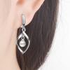 Rotating Love Pearl Dangle Earrings - Women's Twisted Long Fashion Jewelry