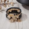 Bohemian Bracelet Beaded Tree of Life Alloy Elastic Stacking Wear Versatile Premium Light Luxury Explosive Bracelet