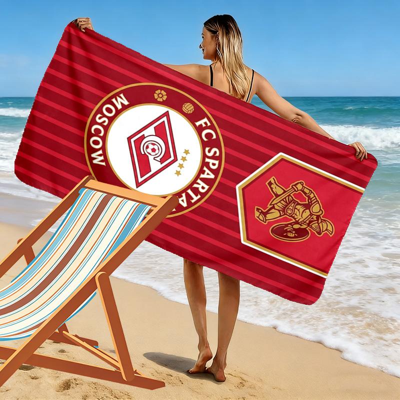 FC Spartak Moscow Print Beach Towel, Large Soft Quick Dry Towel for Beach Camping Swimming