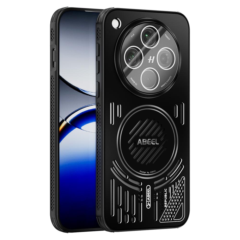 ABEEL For Oppo Find X8 5G Magnetic Case Aluminium Alloy+PC+TPU Hollow Heat Dissipation Phone Cover