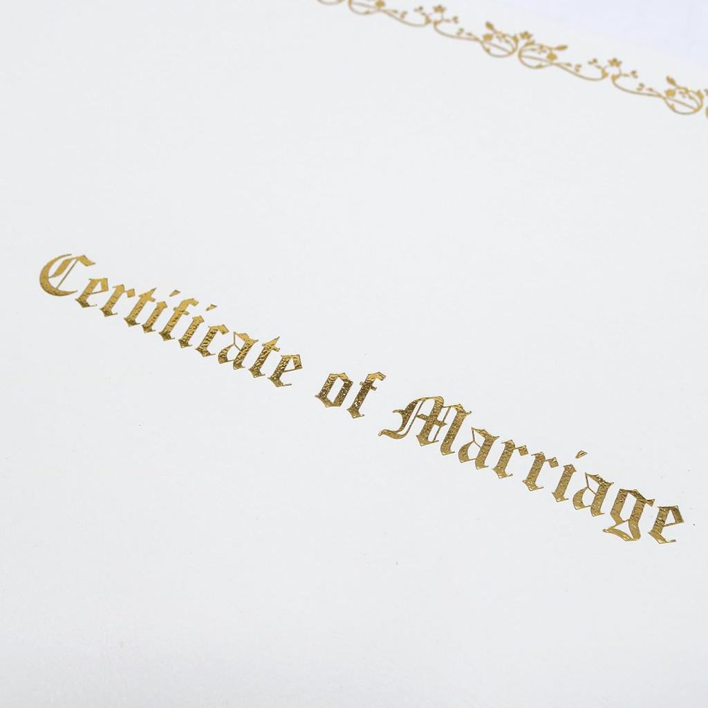 GraduationMall Certificate of Marriage 8.5"x 11" Diploma Cover Imprinted Padded Diploma Holder White