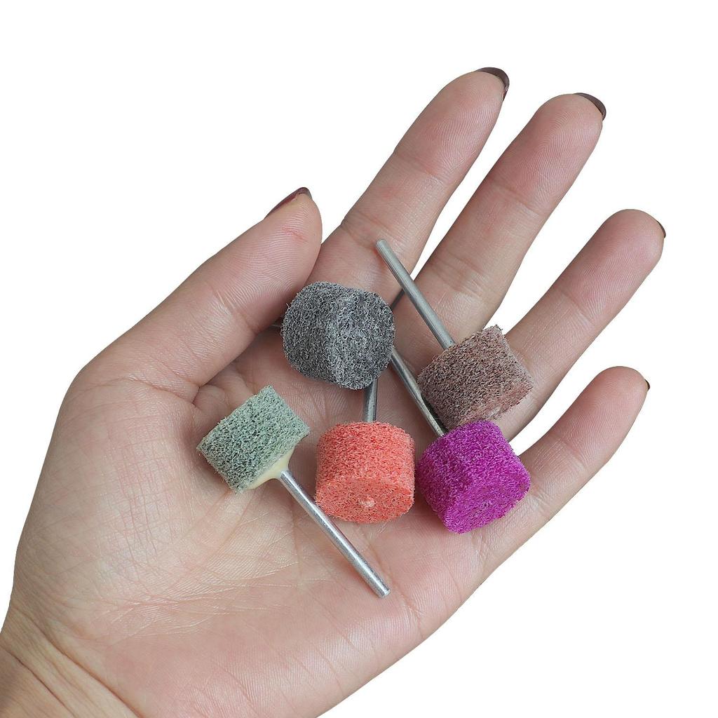 Koło polerskie, głowica szlifierska z włókna, nylonowa końcówka ścierna, miniaturowa szczotka, narzędzie do szlifowania i polerowania, zestaw polerek do biżuterii, trzpień 3 mm