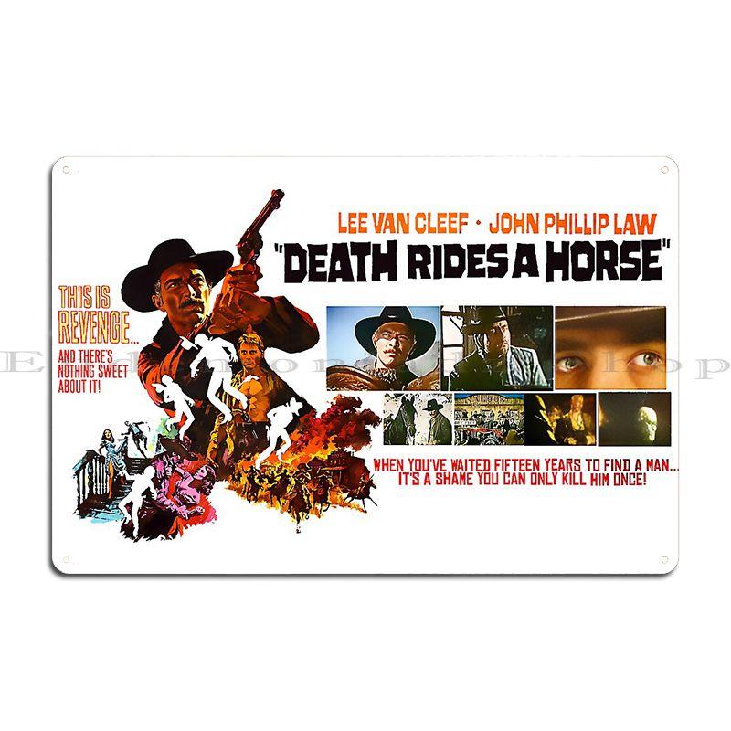Death Rides A Horse Classic Western 1967 Metal Sign Living Room Living Room Character Funny Retro Tin Sign Poster