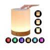 Led Colorful Creative Wood Grain Rechargeable Night Light Bedside Table Lamp Atmosphere Light Touch Pat Light