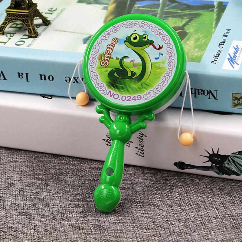 

2 шт./компл., классическая детская погремушка в форме барабана с героями мультфильмов, игрушки для младенцев