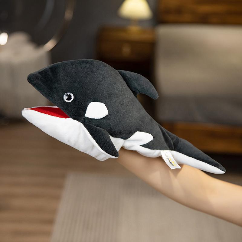 Plush Fish Hand Puppet Stuffed Marine Animals Shark Octopus Puppet Bird Fox Hand Puppet For Kids Adult Pretend Playing Dolls